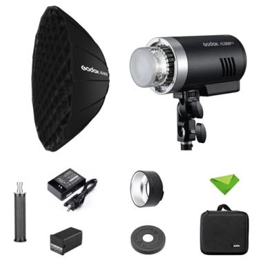 Imagem de GODOX AD300 Pro 300W TTL Flash + 85CM Softbox 2.4G 1/8000s HSS 2600mAh 0,01-1,5s Tempo de reciclagem 320 Full Power 12W Luz de modelagem bicolor para câmeras Canon Nikon Sony Fuji Olympus Panasonic