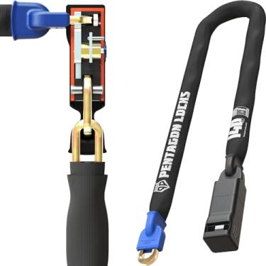 Imagem de PENTAGON Cadeado de corrente de bicicleta – Trava magnética patenteada resistente antifurto para bicicletas, scooters e motocicletas – Ferramenta mestre de segurança máxima (140 cm)