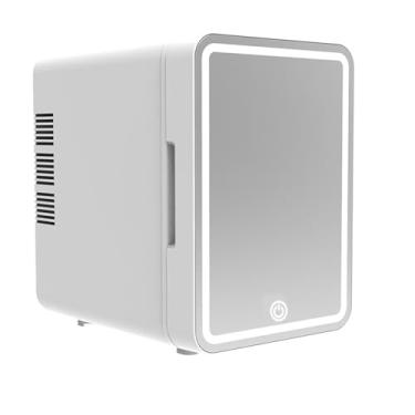 Imagem de Mini geladeira portátil de 4L para carro, camping, viagens, refrigerador e aquecedor de bebidas para cuidados com a pele, geladeira pequena para bebidas, lanches, dormitório,White