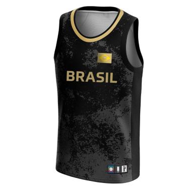 Imagem de Regata de Basquete Masculina Brasil Treino Ultra Dry Jrkt Sports-Masculino