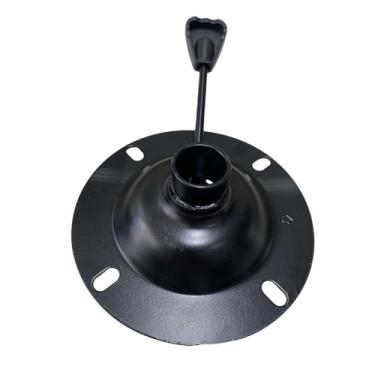 Imagem de Almencla Banco de bar assento de cadeira base giratória placa inferior peças de reparo moldura de metal preto ajustável com alavanca de elevação, diâmetro 13,5 cm