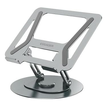Imagem de Suporte Mesa Base Notebook Tablet Alumínio Essager Giratório (Cinza-escuro)