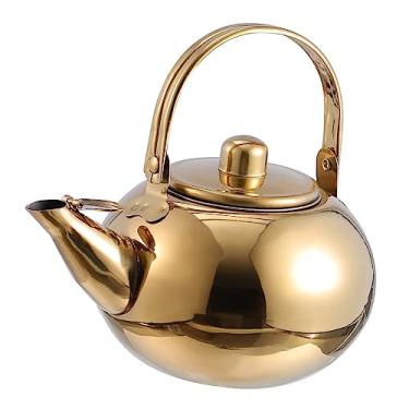 Imagem de 1 peça de panela de aço inoxidável panela de ferro fundido fogão de aço inoxidável chaleira bule de ferro fundido com filtro chaleira de grande capacidade chaleira de chá Kung Fu fogão bebidas de alta