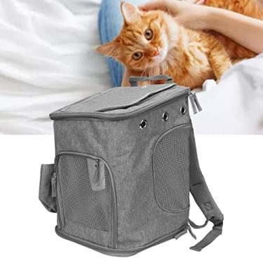 Imagem de Mochila Pet Transportadora Mochila Pet Dobrável Com Grandes Portas Laterais, Janelas e Cintos De Segurança para Cães Pequenos e Gatos Ao Ar Livre Material De Pano Oxford (S 35,43