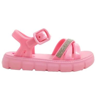 Imagem de Sandália Infantil Menina Papete Casual Dia a Dia com Strass Barbie Grendene Kids 23167