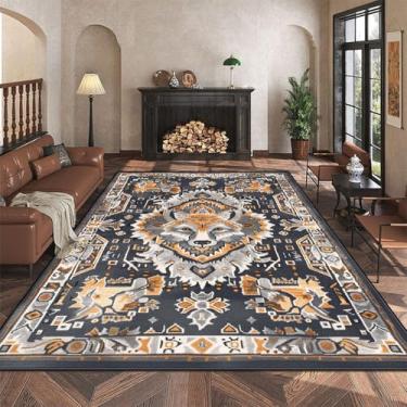 Imagem de Tapetes com estampa animal Sala de estar Decoração de estilo nacional Casa Sofá Mesa Tapete de área para quarto Tapete de chão, DW009, Flanela, 6,60x90cm capacho de porta