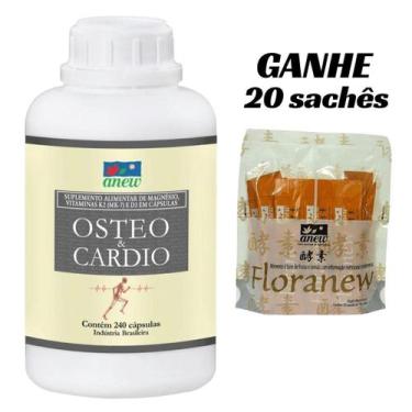 Imagem de Osteo Cardio Anew 240 cáps + 20 Sachês de Floranew Anew
