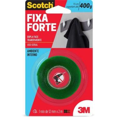 Imagem de Fita Fixa Forte Dupla Face Banana 3m 12mm X 2mt Transparente