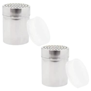 Imagem de Jogo com 2 Porta Temperos Aço Inox 300ml Cada Multiuso - Rio Master