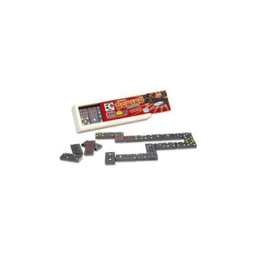 Imagem de Jogo Dominó Xalingo de Madeira Colorido, Unica