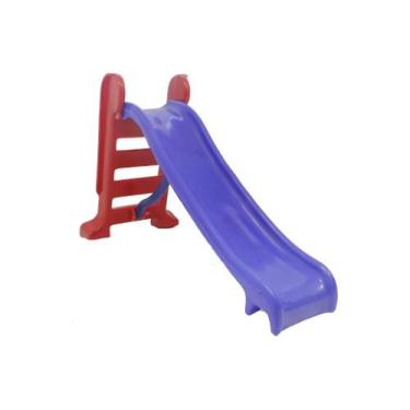 Imagem de Escorregador médio azul c/ vermelho Super divertido - Perfeito para qu
