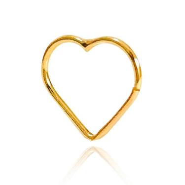 Imagem de Piercing De Orelha Daith Coração Liso 10mm Ouro 18k c/Estojo