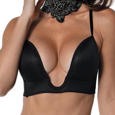 Imagem de Sutiã Decote Profundo DeMillus 63022 Sem Aro, Preto, 44