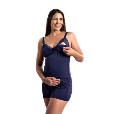 Imagem de Baby Doll Amamentação com Click Frontal em Renda - Roupa De Dormir, Ve
