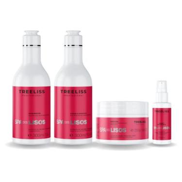 Imagem de Kit spa dos lisos hidratação 4 passos 1,2kg treeliss - Treeliss Profis