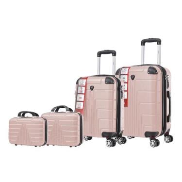 Imagem de Kit Malas de Viagem Tamanho PP e P com 2 Frasqueiras P e M - TripX, Ro