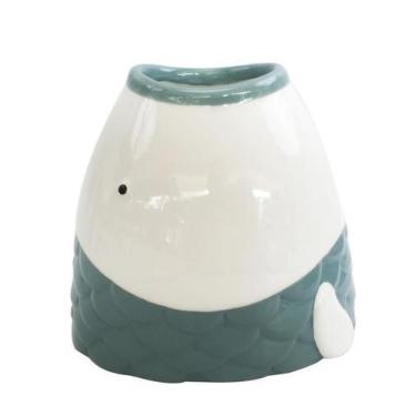 Imagem de Floreiro Boca Peixe Cerâmica Decorativo para Jardim Casa 10cm - Zona L