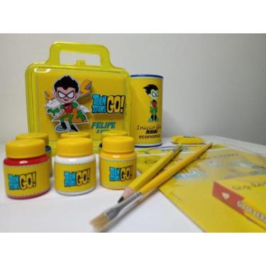 Imagem de Estojo de tinta, pincel e cofrinho personalizado - ELIANE PERSONALIZAD