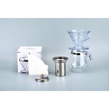 Imagem de Cafeteira Suporte Coador Para Filtro Café Vidro Jarra 550 Ml - RALEO