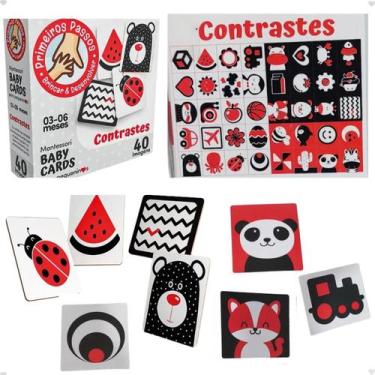 Imagem de 20 Cartas 40 Imagens Alto Contraste Cartões Montessori Imagens Para Be