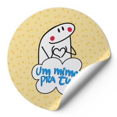 Imagem de 120 Etiquetas Redondas Adesivos Para Cliente Meme Bentô Um Mimo Para T