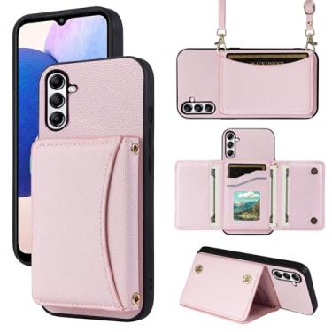 Imagem de Furill Capa de telefone para Samsung Galaxy S24 Plus S24+ 5G capa carteira com alça de ombro transversal e suporte de cartão de crédito de couro bolso fino suporte acessórios para celular S24plus 24S