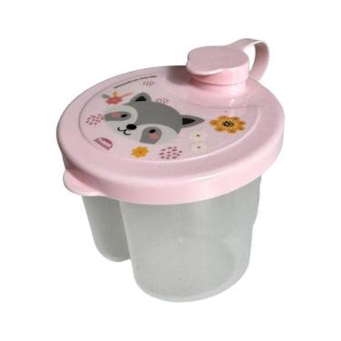 Imagem de Dosador Leite em Pó Fórmula Marcador Divisória Bichinho Rosa - Plasúti