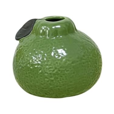 Imagem de Ｂｅｓｇａ Vaso de Flores em Forma de Laranja, Vaso Decorativo, Arranjo de Flores, Vaso de Flores, Suporte de Planta para Sala de Estar, Decoração de Casa, Verde, Tamanho real