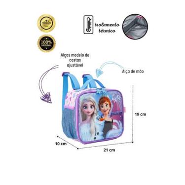 Imagem de Lancheira Bolsa Térmica Escolar Frozen Elsa Anna 13184 - Xeryus