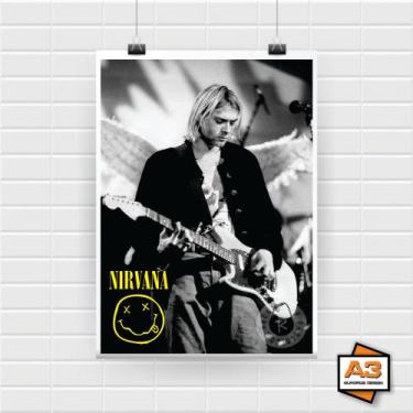 Imagem de Poster Adesivo Banda Nirvana A4 (21cm x 30cm) - A3 Posters