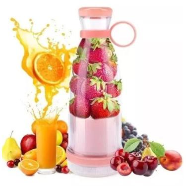 Imagem de Liquidificador Portátil Recarregável Mini Shake 420ml Rosa - Home Extr