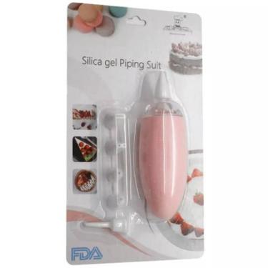 Imagem de Kit Bisnaga Saco Confeiteiro com 5 Bicos Decoração Decorador Artesanal