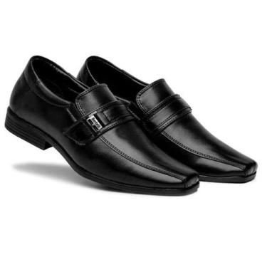 Imagem de Sapato Social Infantil Menino Fivela Macio Confortável - Sapataria Ber