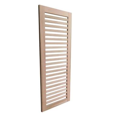 Imagem de Porta Painel Biombo Breeze Brise Madeira 210x82 Cm Vãos Vazados Eucali