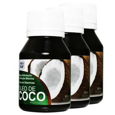 Imagem de Kit 3 Óleo de Coco NatuHair 60ml - Skafe