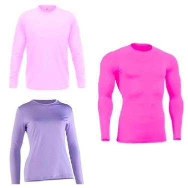 Imagem de Kit 3 Camisas Uv +50 Manga Longa Slim - Proteção Solar - Segunda Pele 