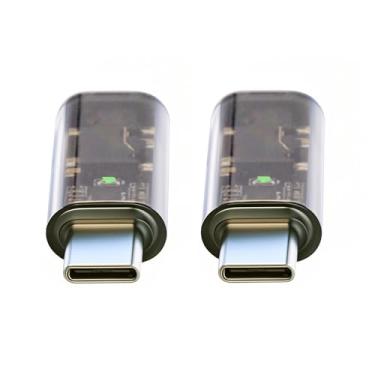 Imagem de xiwai Pacote com 2 adaptadores de placa de som tipo C USB-C para áudio de 3,5 mm e microfone de 16 bits 48 kHz compatível com laptop e tablet