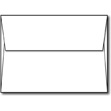 Imagem de Envelope, branco A7 5 1/10.2 cm x 7 1/10.2 cm Aba quadrada - 250 envelopes