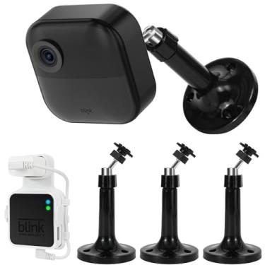 Imagem de Uraleyeon Kit de montagem para câmera externa Long Blink, compatível com câmeras Blink de 4ª e 3ª geração - Inclui 3 suportes ajustáveis, módulo de sincronização 2 suportes de tomada, cabo USB,