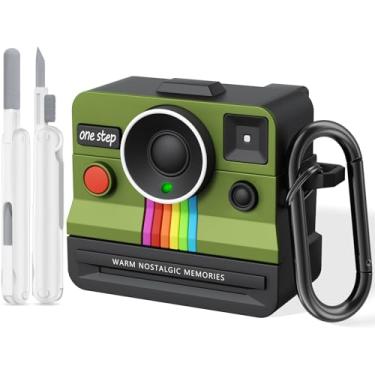 Imagem de Capas para Apple Airpods 4 - Capa de silicone VISOOM antiqueda para Airpods 4ª geração com kit de limpeza, suporta carregamento para iWatch e magsafe para Airpod iPod 4, verde