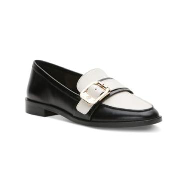 Imagem de Vince Camuto Mocassim feminino Cenkanda com fivela, Preto/Coco, 34
