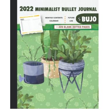 Imagem de 2022 Minimalist Bullet Journal/BUJO with Different Plants Rooftop with Green Background Cover: Basic Bujo | Classic Bullet Journal Help You Organize ... And Dotted Pages | 240 Pages | 7.5 * 9.25