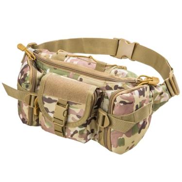 Imagem de Shangyuan Bolsa de cintura de caça, pochete de caça para equipamento de caça, faca de chamada, lanterna de chamada, garrafa de água, carteira, telefone, mochila para veado, pomba, árvore, curta,