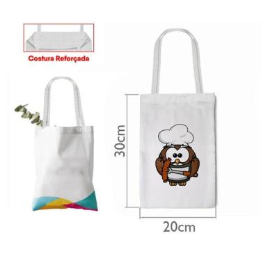 Imagem de Ecobag Branca Personalizada Pequena Com Alça 20x30cm - I Love Be Nerd