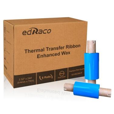 Imagem de Fitas de Transferência Térmica Edraco Enhanced Wax - 64mm x 74m