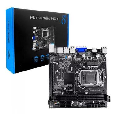 Imagem de Placa mãe h61m lga 1155, m.2 suporte nvme, 2x ddr3 ram, 6x usb 2.0 - G