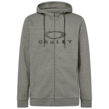 Imagem de Oakley Moletom masculino 2.0 Bark com zíper completo 2 0, Cinza atlético, XGG