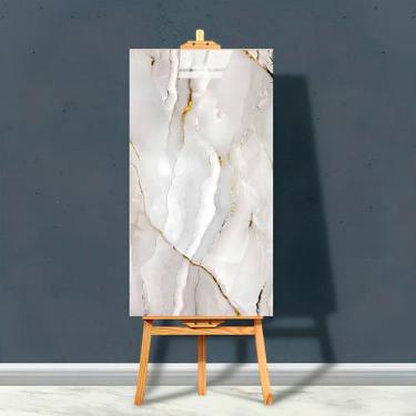 Imagem de kit 46 Placa Adesiva Marmorizada 3D Revestimento em Mármore 30x60cm Ba