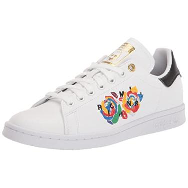 Imagem de adidas Originals Stan Smith Tênis feminino, Branco/Cor do fornecedor/Ouro metálico, 6