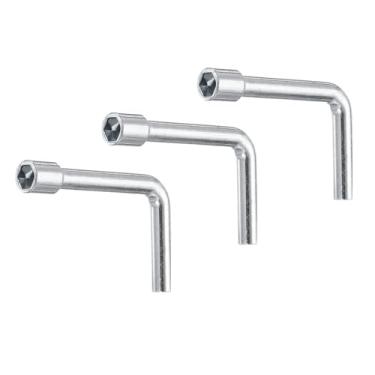 Imagem de HARFINGTON 3 peças chave de soquete sextavada aberta angular em forma de l 7 mm de aço carbono métrico chave de soquete de 6 pontos para reparo geral de manutenção de carro de bicicleta